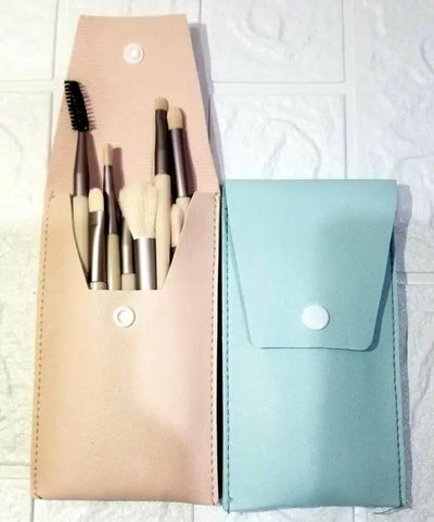 Cute Brushes With Leather Pouch